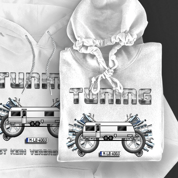 660 Hoodie für Damen u. Herren personalisiert mit deinem Campinganhänger u. Kennzeichen!