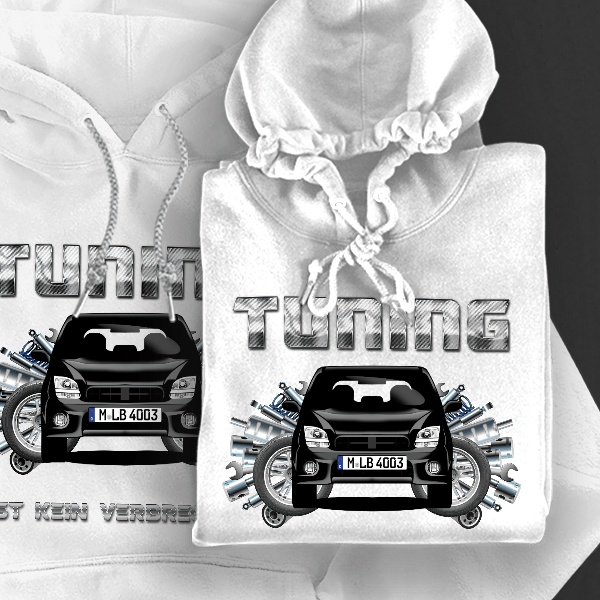 G3X Justy Hoodie für Damen u. Herren personalisiert mit deinem Auto u. Kennzeichen!