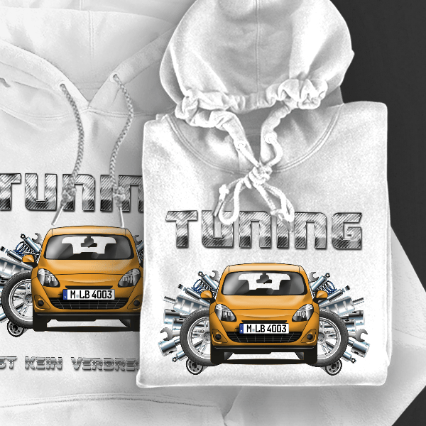 Scenic Hoodie für Damen u. Herren personalisiert mit deinem Auto u. Kennzeichen!