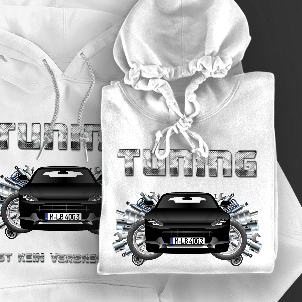 Vantage Coupe Hoodie für Damen u. Herren personalisiert mit deinem Auto u. Kennzeichen!