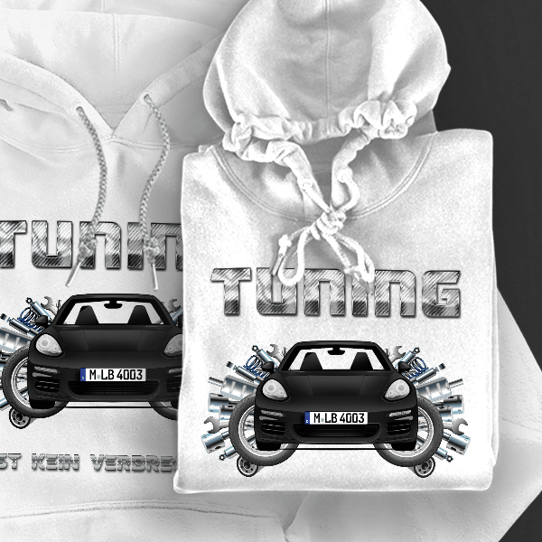 Panamera Hoodie für Damen u. Herren personalisiert mit deinem Auto u. Kennzeichen!