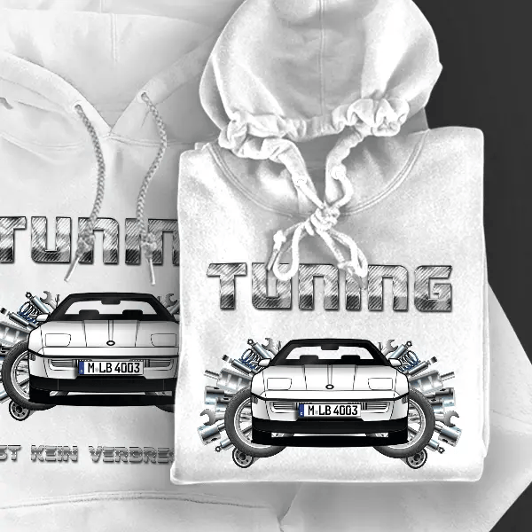 C4 Hoodie für Damen u. Herren personalisiert mit deinem Auto u. Kennzeichen!