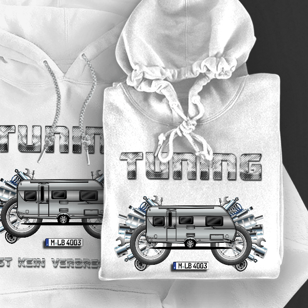 460 Hoodie für Damen u. Herren personalisiert mit deinem Campinganhänger u. Kennzeichen!