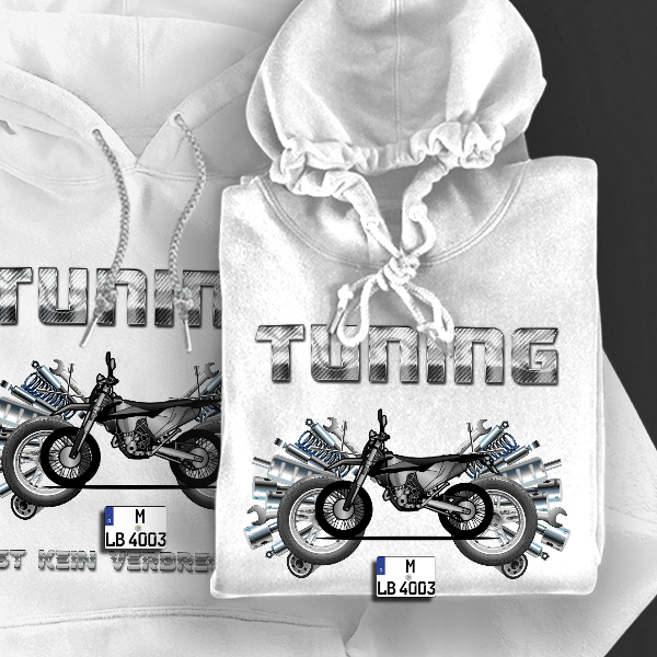 450 EXC Hoodie für Damen u. Herren personalisiert mit deinem Motorrad u. Kennzeichen!