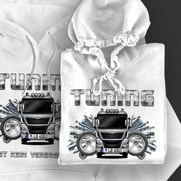 TGX 26.480 Hoodie für Damen u. Herren personalisiert mit deinem LKW u. Kennzeichen!