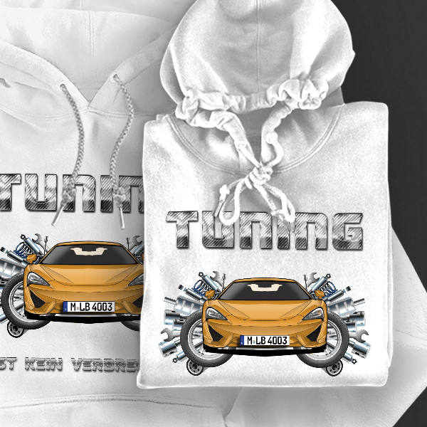 570 S Hoodie für Damen u. Herren personalisiert mit deinem Auto u. Kennzeichen!