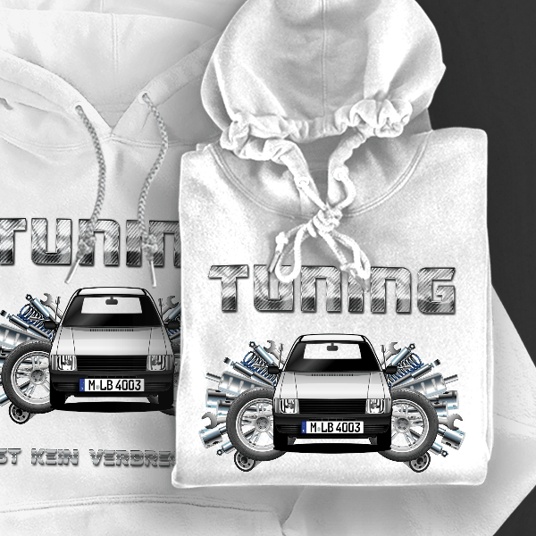 Uno Hoodie für Damen u. Herren personalisiert mit deinem Auto u. Kennzeichen!
