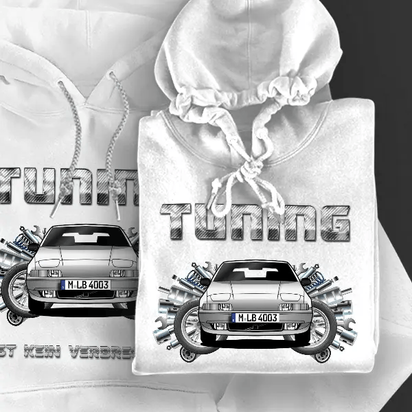 480 (3-Türer) Hoodie für Damen u. Herren personalisiert mit deinem Auto u. Kennzeichen!