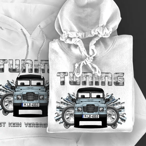 Serie III Hoodie für Damen u. Herren personalisiert mit deinem Auto u. Kennzeichen!