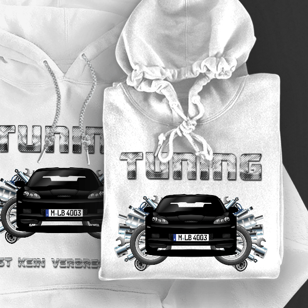 Corvette C6 Hoodie für Damen u. Herren personalisiert mit deinem Auto u. Kennzeichen!