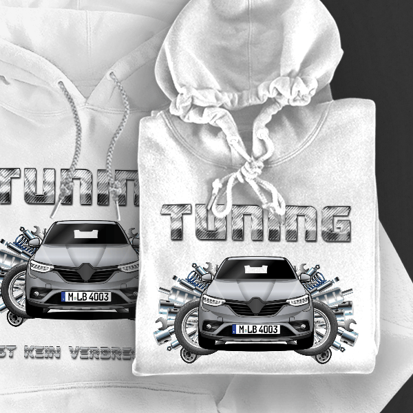 Arkana Hoodie für Damen u. Herren personalisiert mit deinem Auto u. Kennzeichen!