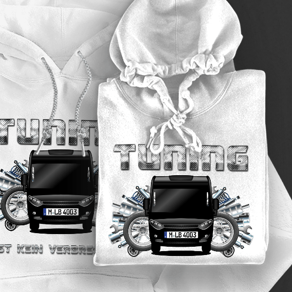 Sonic Hoodie für Damen u. Herren personalisiert mit deinem Wohnwagen u. Kennzeichen!