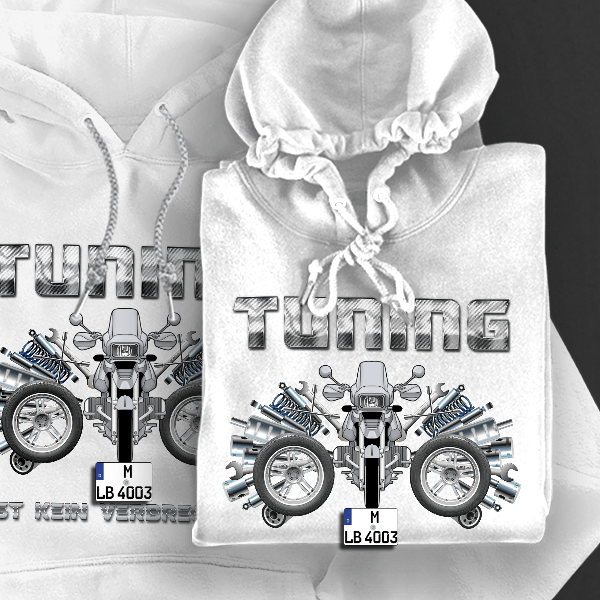 R 1100 RS Hoodie für Damen u. Herren personalisiert mit deinem Motorrad u. Kennzeichen!