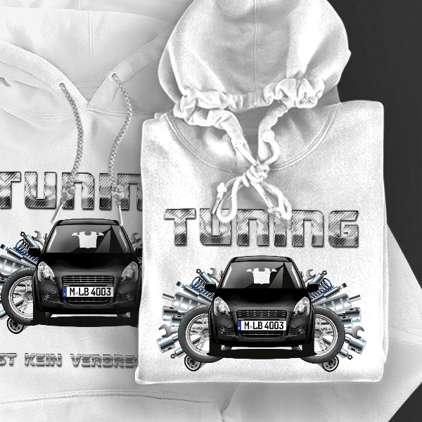 Splash Hoodie für Damen u. Herren personalisiert mit deinem Auto u. Kennzeichen!