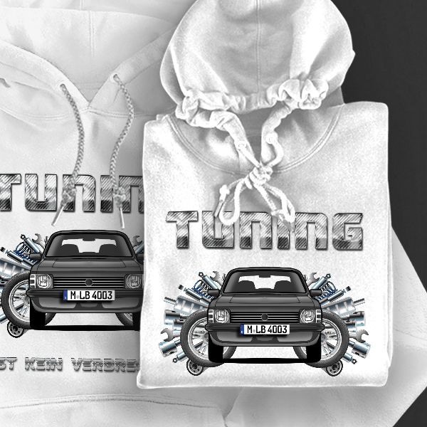 Kadett Sport (5-Türer) Hoodie für Damen u. Herren personalisiert mit deinem Auto u. Kennzeichen!