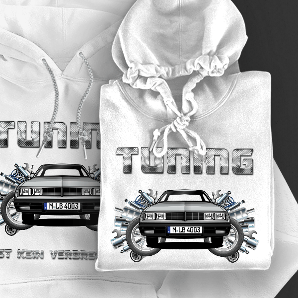 Challenger Hoodie für Damen u. Herren personalisiert mit deinem Auto u. Kennzeichen!