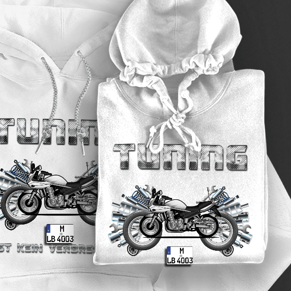 GSF 1250 S Hoodie für Damen u. Herren personalisiert mit deinem Motorrad u. Kennzeichen!