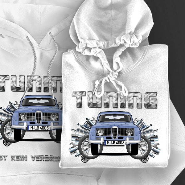 96 Hoodie für Damen u. Herren personalisiert mit deinem Auto u. Kennzeichen!