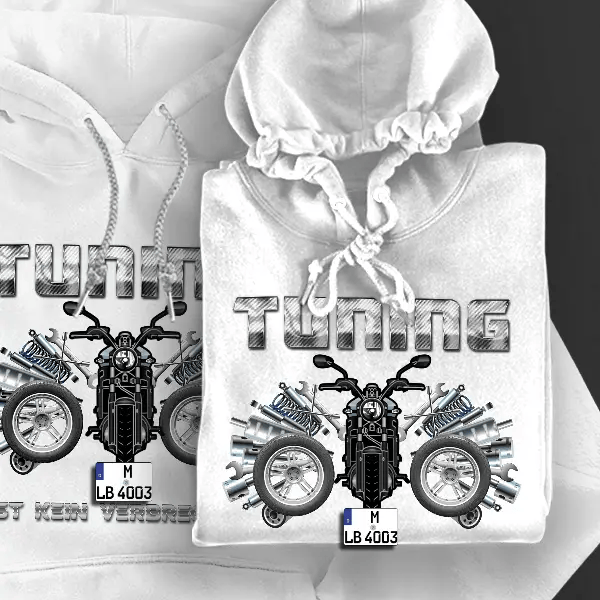 XSR700 Hoodie für Damen u. Herren personalisiert mit deinem Motorrad u. Kennzeichen!