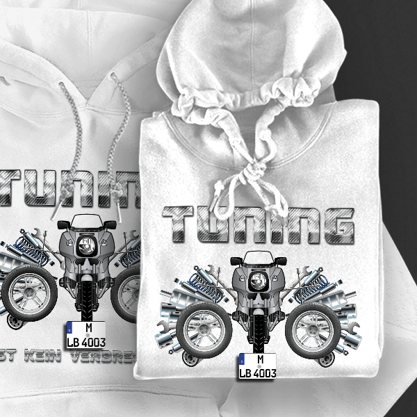 R 100 RS Hoodie für Damen u. Herren personalisiert mit deinem Motorrad u. Kennzeichen!