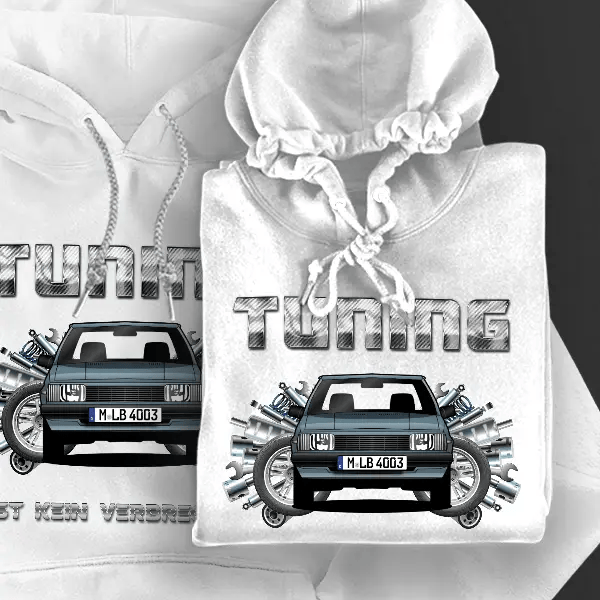 323 (5-Türer) Hoodie für Damen u. Herren personalisiert mit deinem Auto u. Kennzeichen!