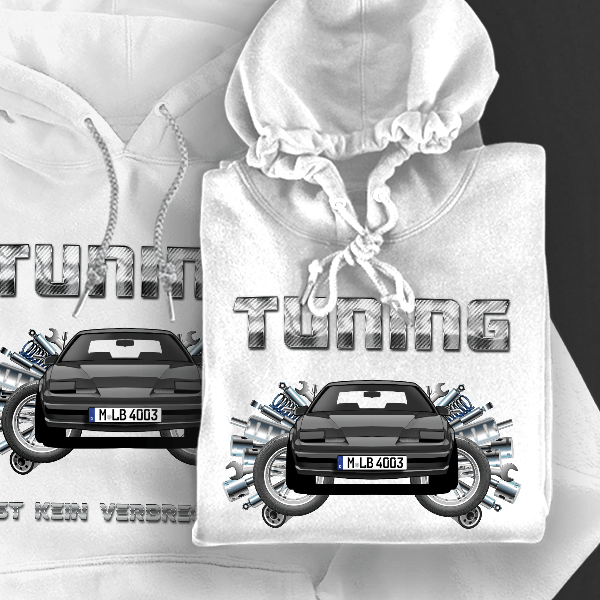 Firebird Coupe Hoodie für Damen u. Herren personalisiert mit deinem Auto u. Kennzeichen!