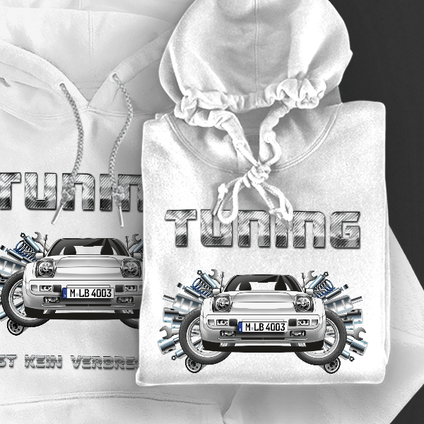 944 Coupe Hoodie für Damen u. Herren personalisiert mit deinem Auto u. Kennzeichen!