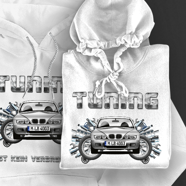 Z3 Coupe Hoodie für Damen u. Herren personalisiert mit deinem Auto u. Kennzeichen!