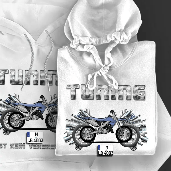CR 125 R Hoodie für Damen u. Herren personalisiert mit deinem Motorrad u. Kennzeichen!