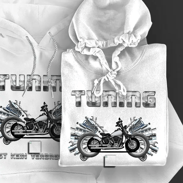 Cross Bones Hoodie für Damen u. Herren personalisiert mit deinem Motorrad u. Kennzeichen!