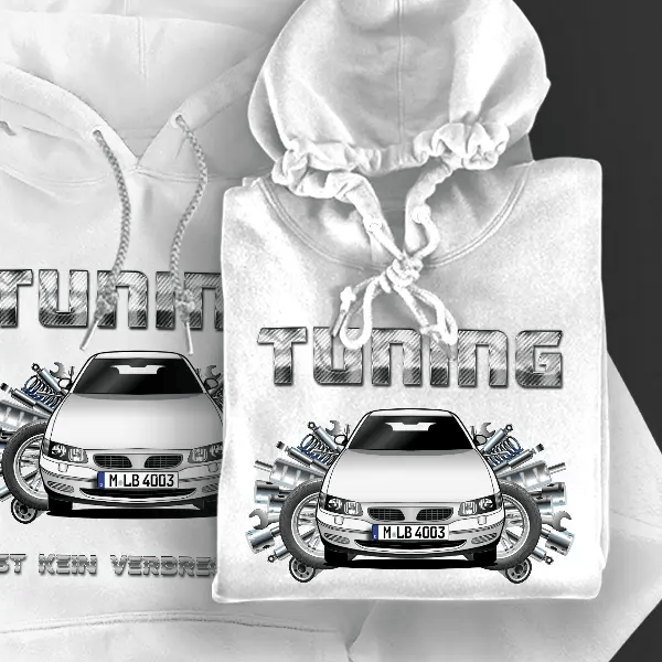 Safrane Hoodie für Damen u. Herren personalisiert mit deinem Auto u. Kennzeichen!
