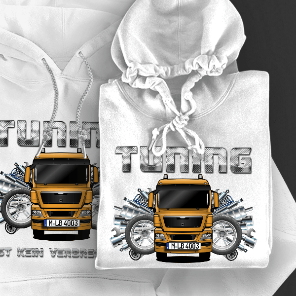 TGX 33.540 Hoodie für Damen u. Herren personalisiert mit deinem LKW u. Kennzeichen!