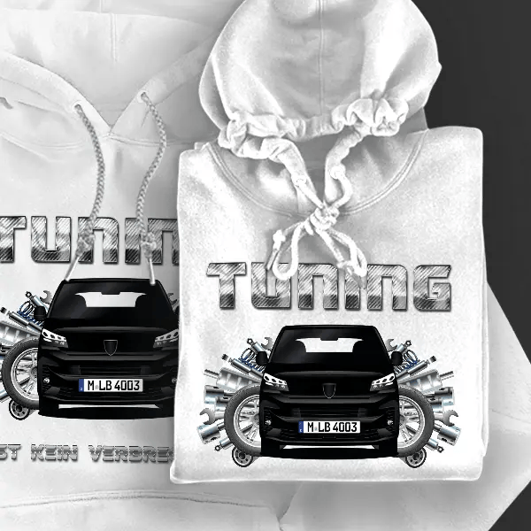 Traveller Hoodie für Damen u. Herren personalisiert mit deinem Auto u. Kennzeichen!