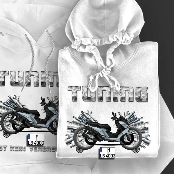 Pulsion Hoodie für Damen u. Herren personalisiert mit deinem Motorrad u. Kennzeichen!