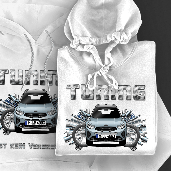 Stonic GT Line Hoodie für Damen u. Herren personalisiert mit deinem Auto u. Kennzeichen!