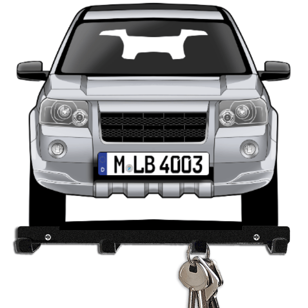 Freelander Schlüsselbrett personalisiert mit Auto u. Kennzeichen!
