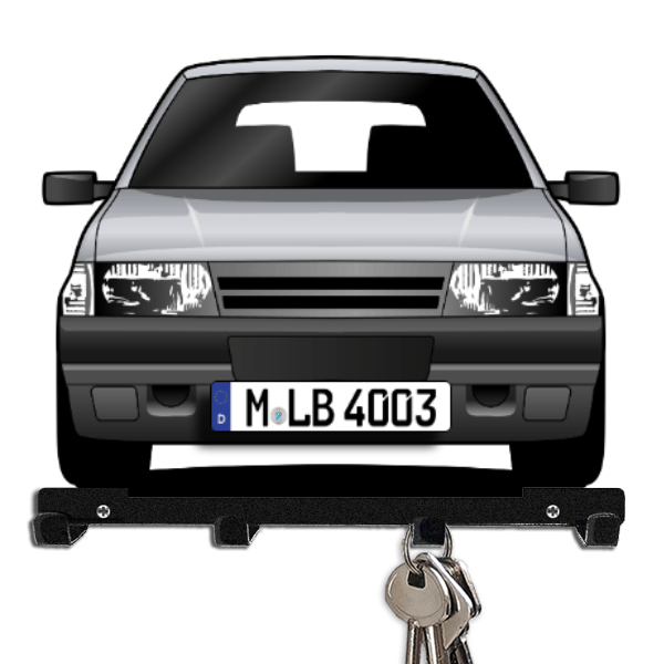 Tempra Limousine Schlüsselbrett personalisiert mit Auto u. Kennzeichen!