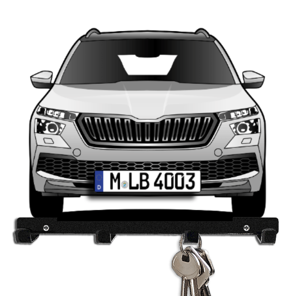 Kamiq Monte Carlo Schlüsselbrett personalisiert mit Auto u. Kennzeichen!