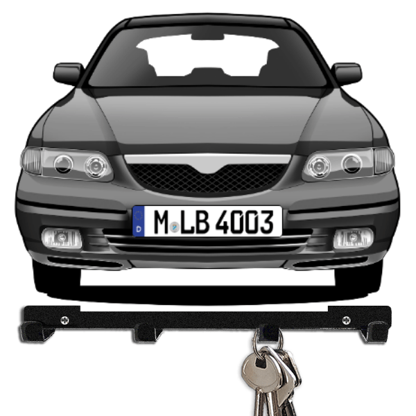626 Schlüsselbrett personalisiert mit Auto u. Kennzeichen!