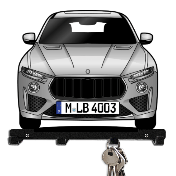 Levante Trofeo Schlüsselbrett personalisiert mit Auto u. Kennzeichen!