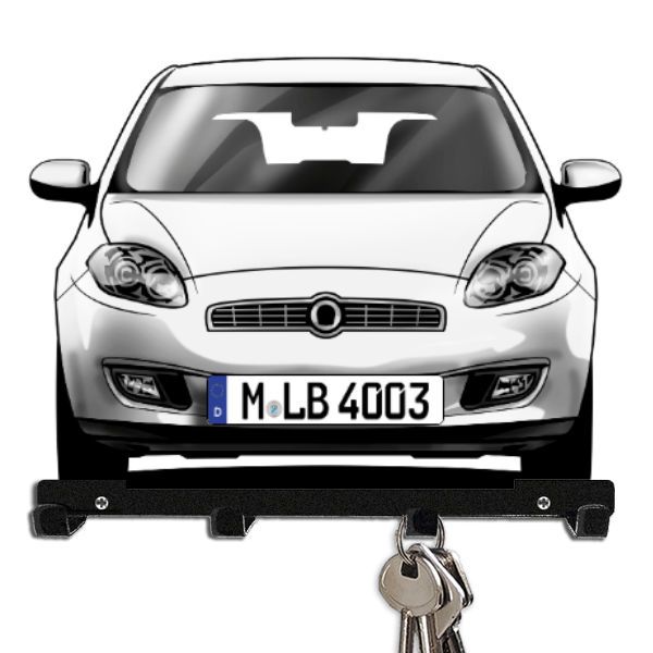 Bravo Schlüsselbrett personalisiert mit Auto u. Kennzeichen!
