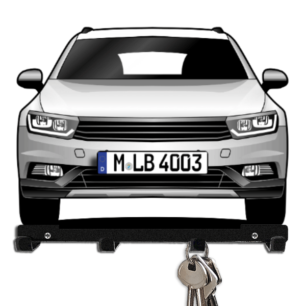 Passat Alltrack Schlüsselbrett personalisiert mit Auto u. Kennzeichen!