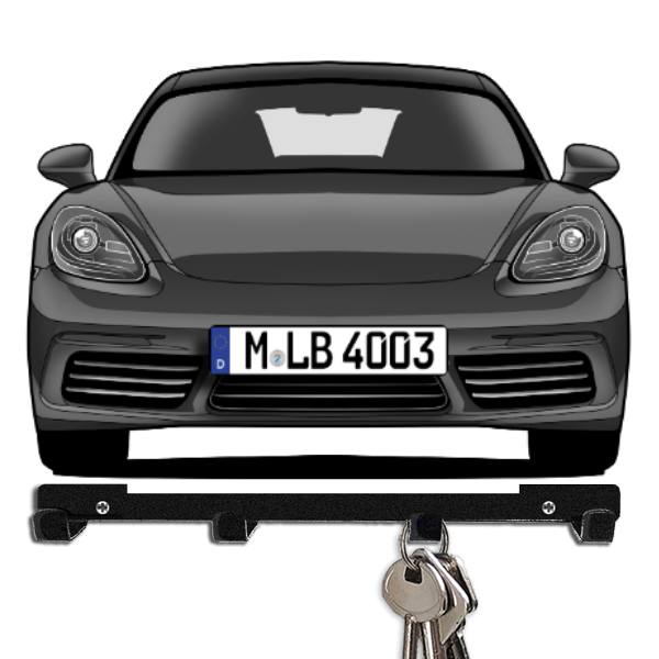 Cayman Schlüsselbrett personalisiert mit Auto u. Kennzeichen!