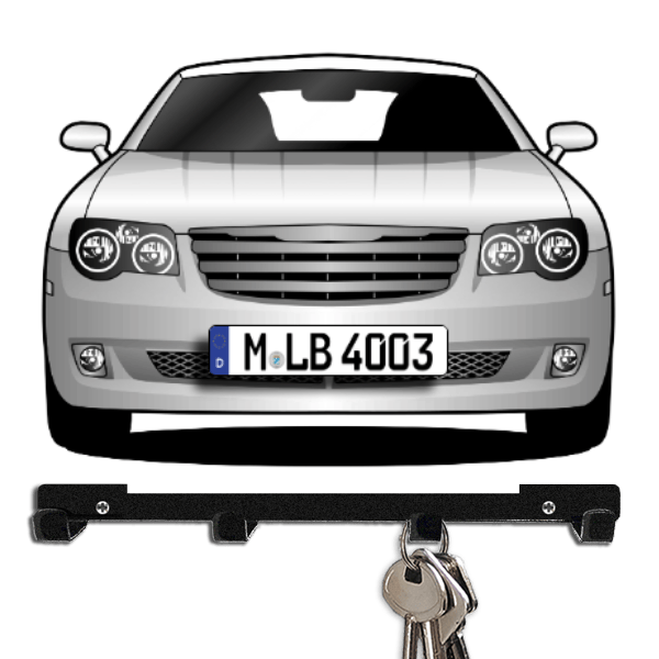 Crossfire Cabriolet Schlüsselbrett personalisiert mit Auto u. Kennzeichen!