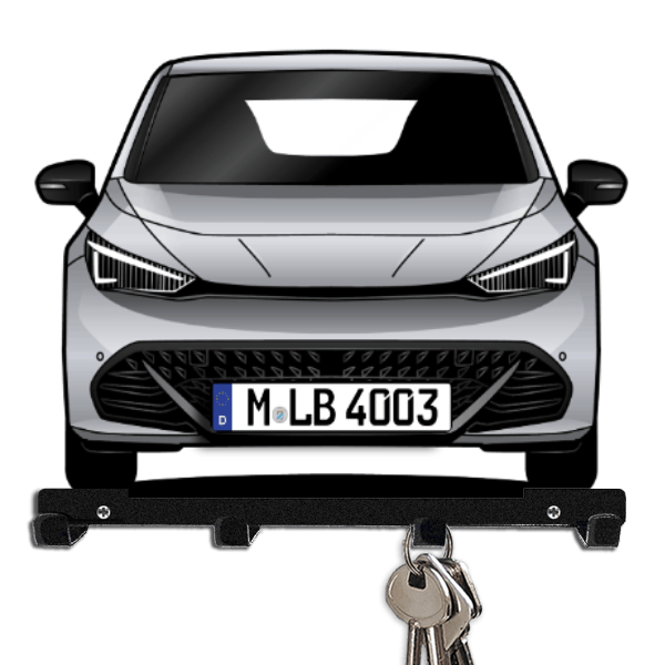 Born Schlüsselbrett personalisiert mit Auto u. Kennzeichen!