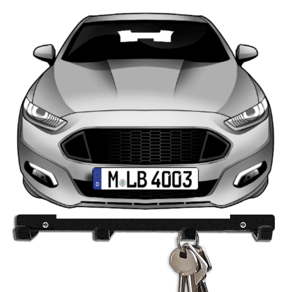 Mondeo ST Limousine Schlüsselbrett personalisiert mit Auto u. Kennzeichen!