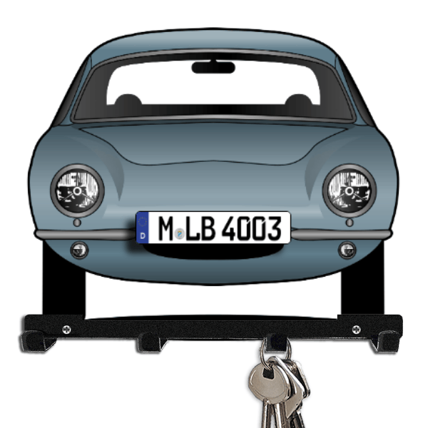 Elite Coupe Schlüsselbrett personalisiert mit Auto u. Kennzeichen!