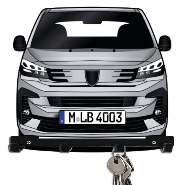 Traveller Schlüsselbrett personalisiert mit Auto u. Kennzeichen!