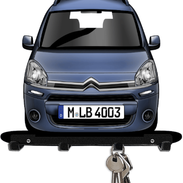 Berlingo Schlüsselbrett personalisiert mit Auto u. Kennzeichen!