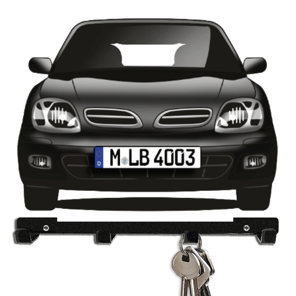 Micra Schlüsselbrett personalisiert mit Auto u. Kennzeichen!